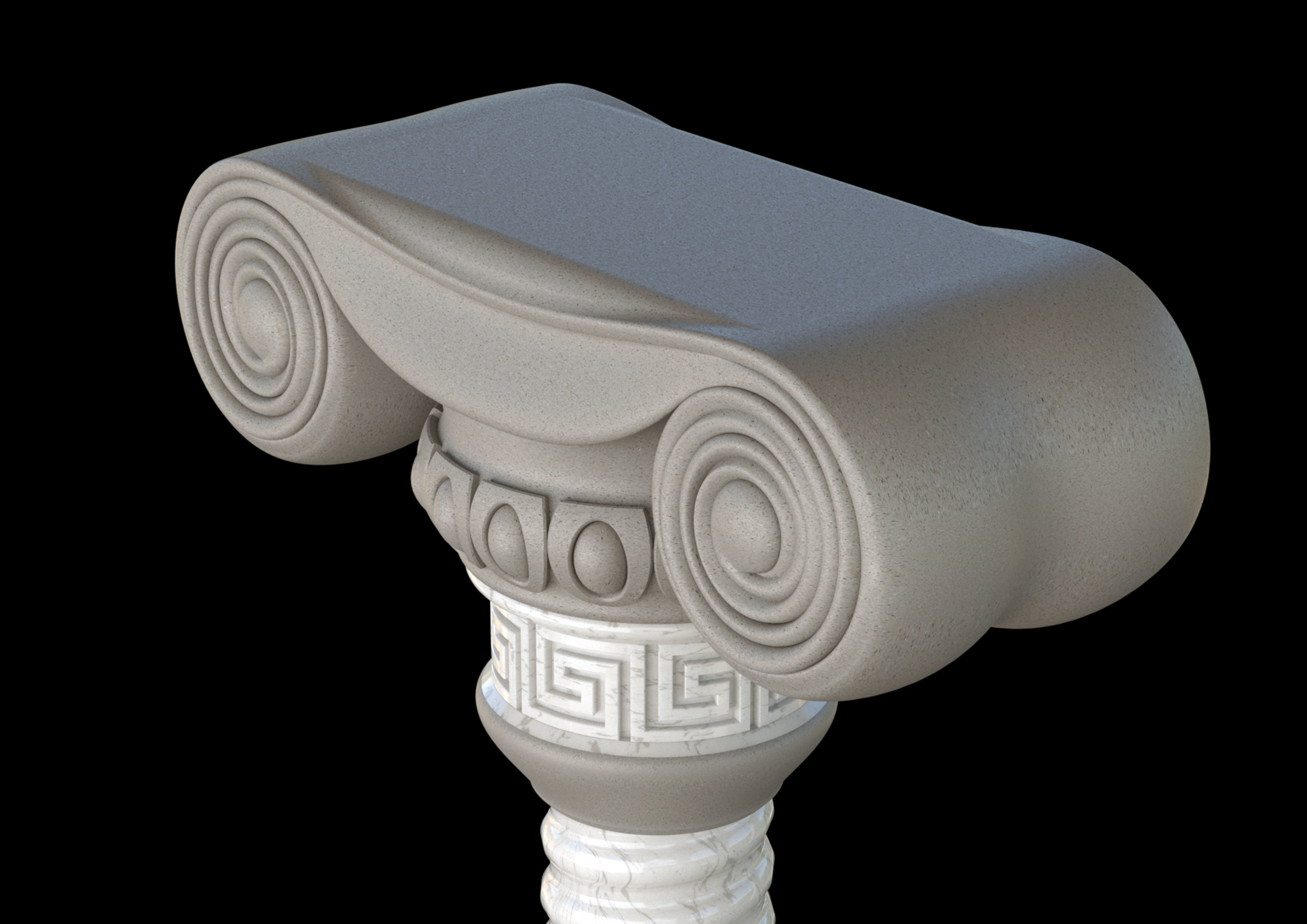 column Dorian 3D model_2