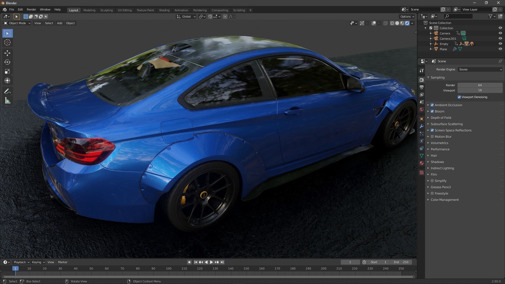 Car paint material Blender 3D model_1