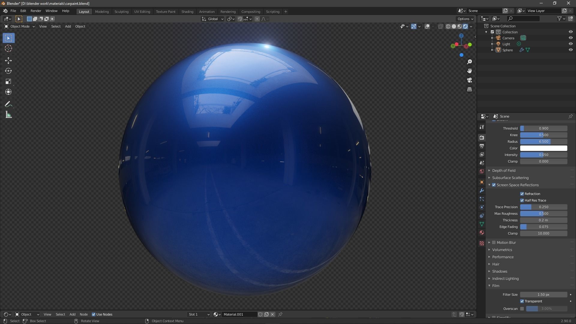 Car paint material Blender 3D model_3