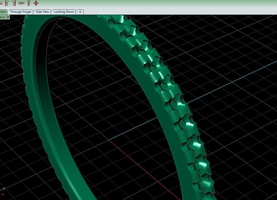 Full Eternity Ring Round Diamonds Size 50 3D print model_2