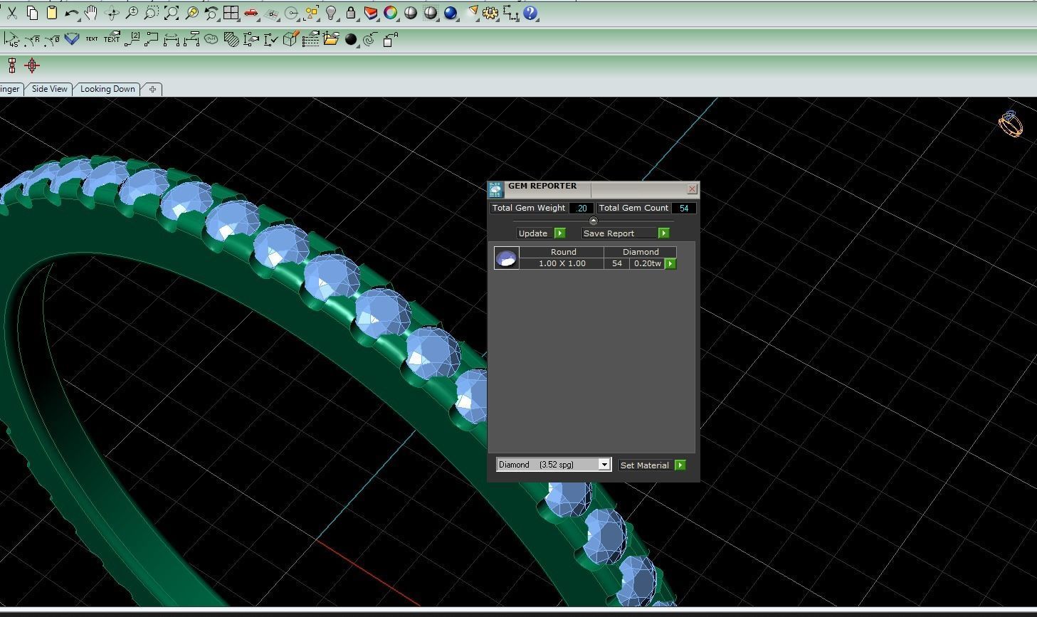 Full Eternity Ring Round Diamonds Size 50 3D print model_4