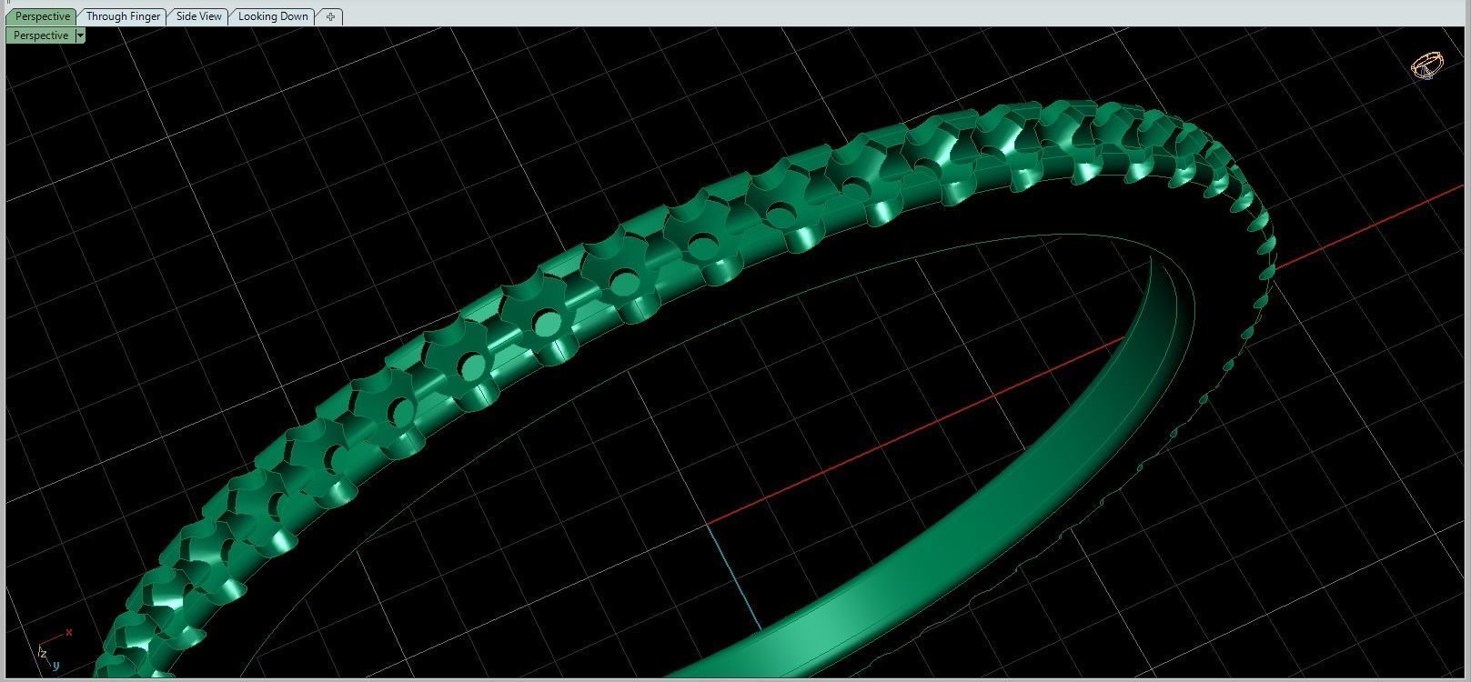 Full Eternity Ring Round Diamonds Size 50 3D print model_3