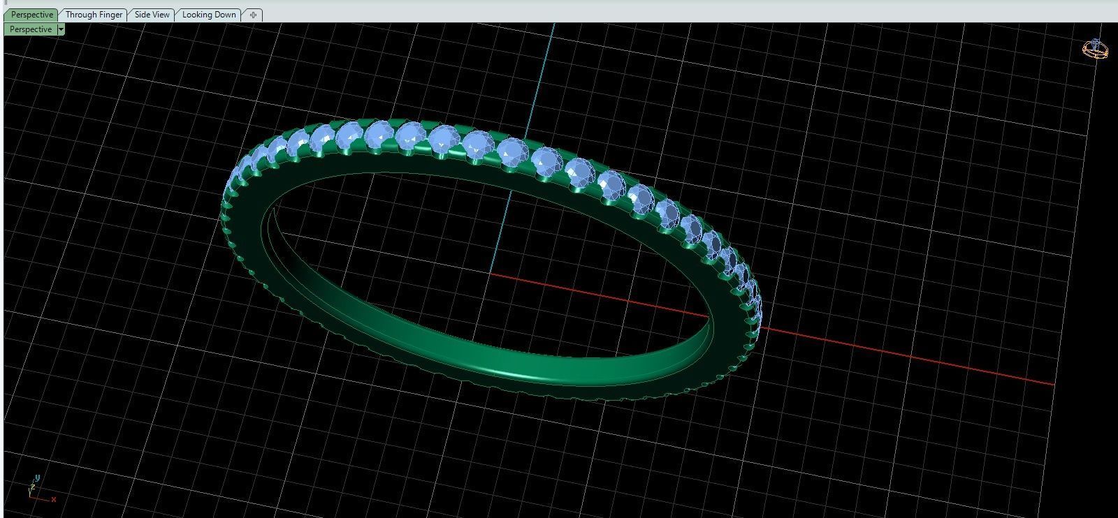 Full Eternity Ring Round Diamonds Size 50 3D print model_1