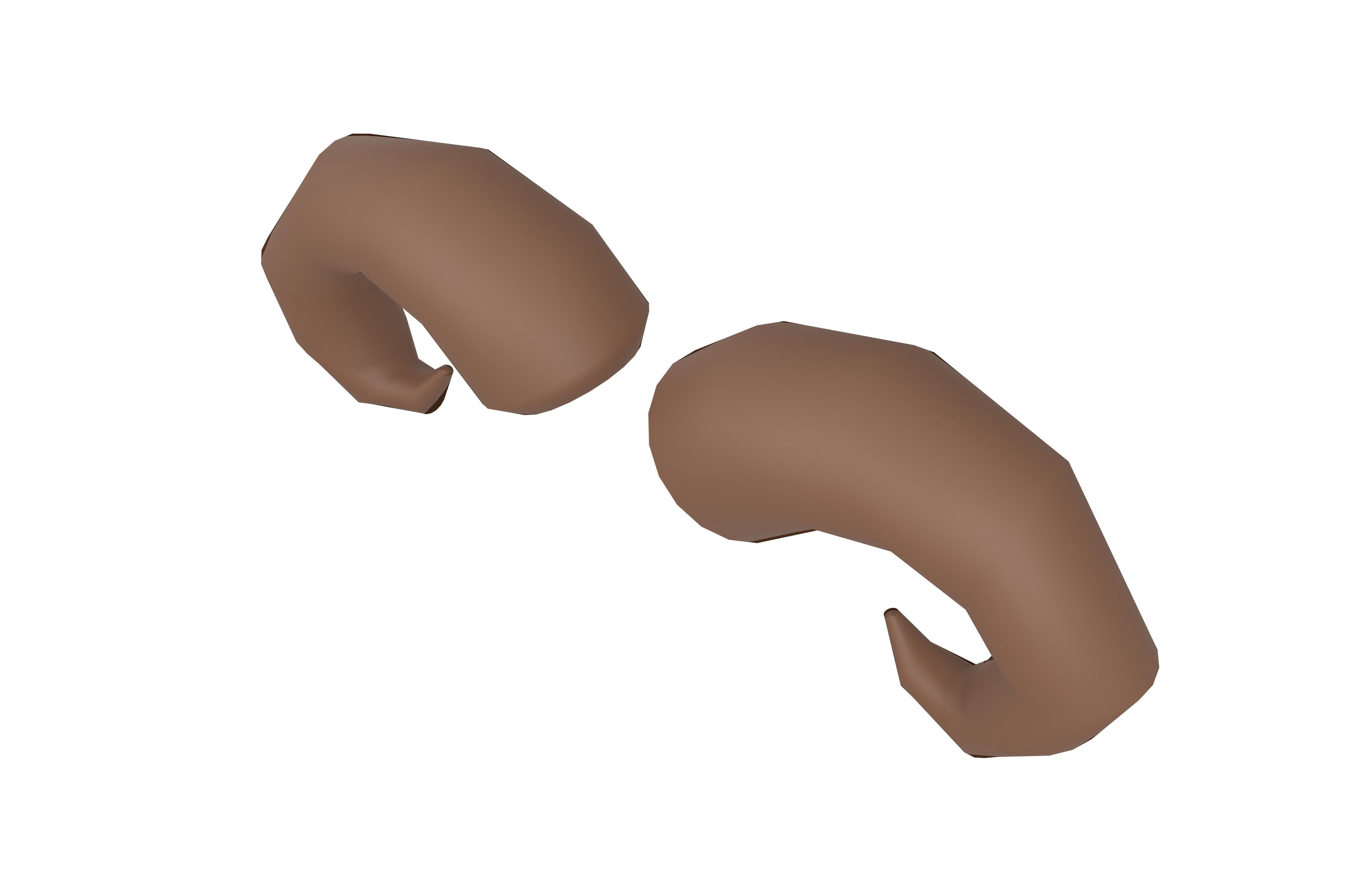 Goat Horn v1 003 Low-poly 3D model_2