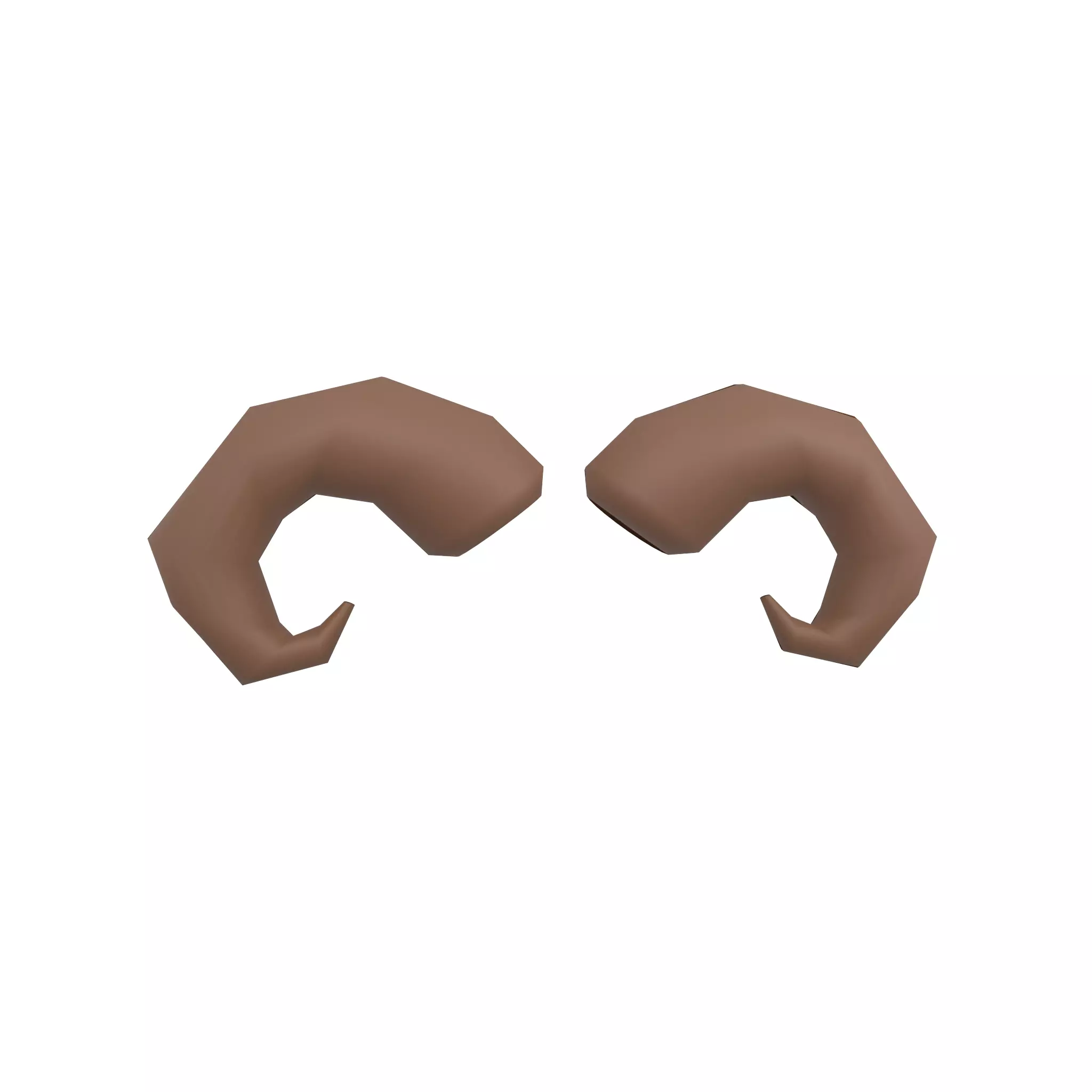 Goat Horn v1 003 Low-poly 3D model_0