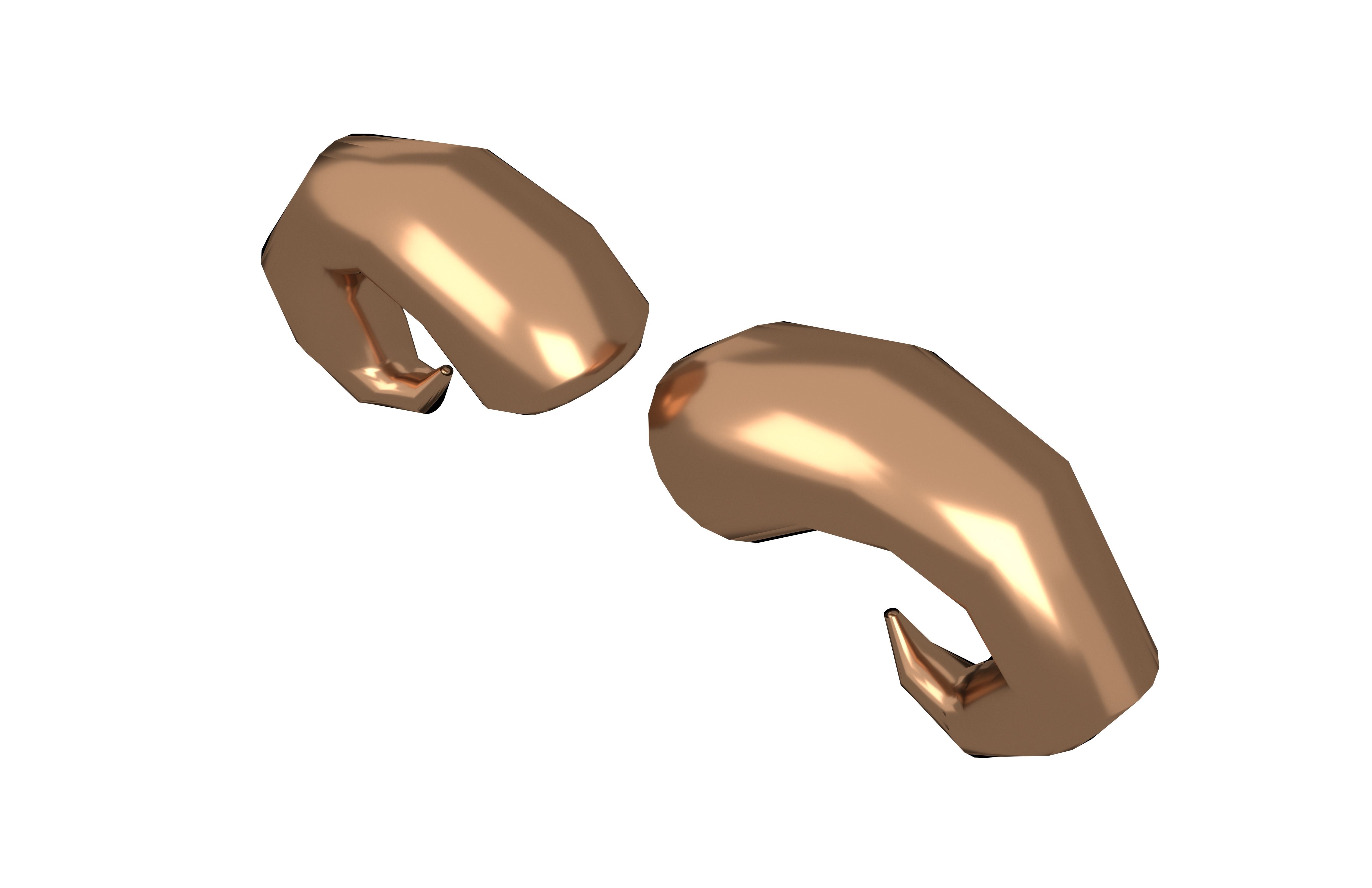 Goat Horn v1 006 Low-poly 3D model_2