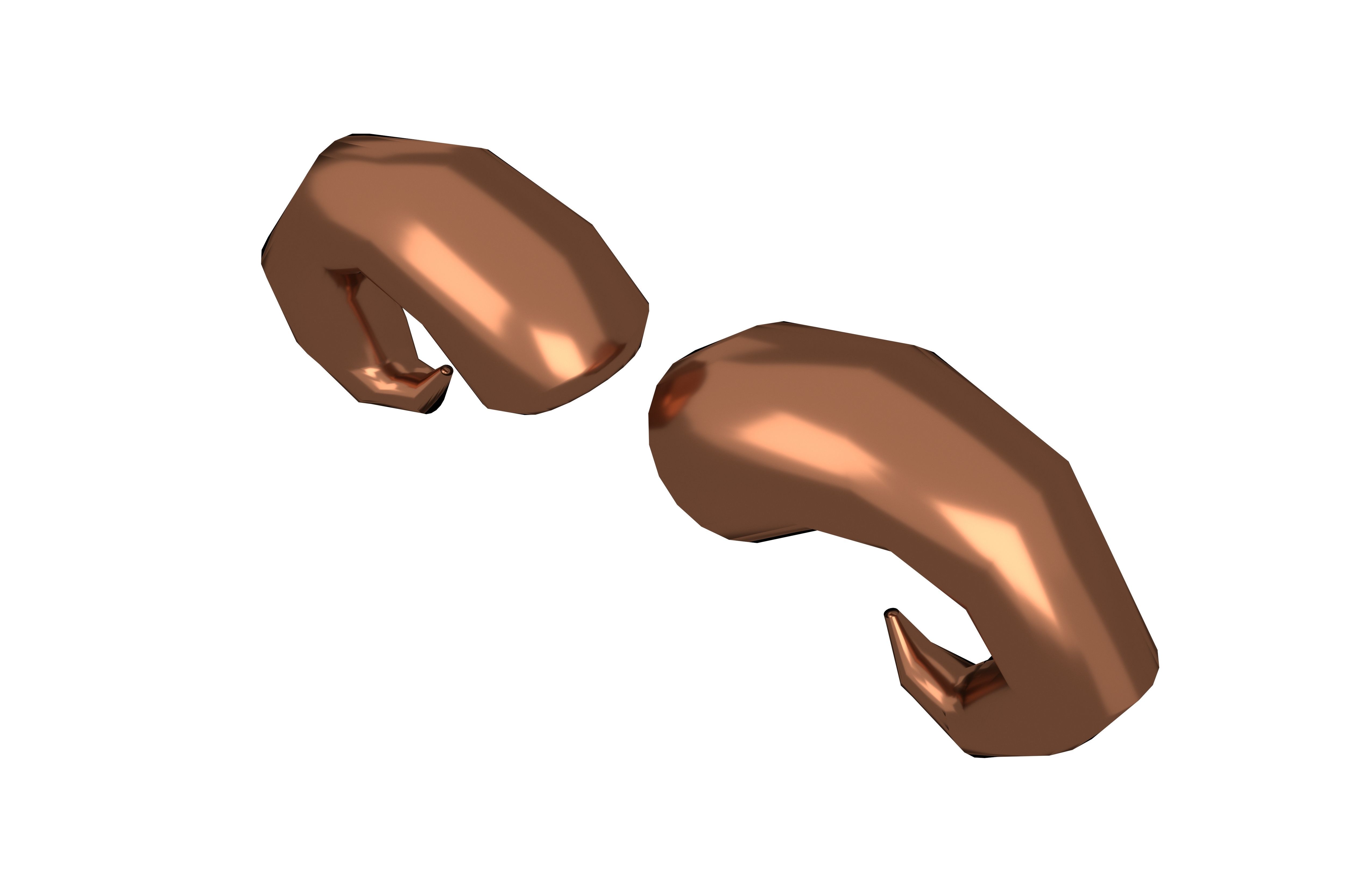 Goat Horn v1 007 Low-poly 3D model_2