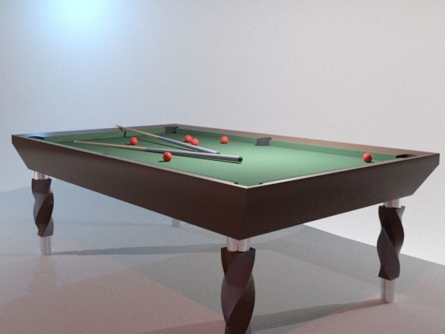 Snooker Table Free 3D model_1