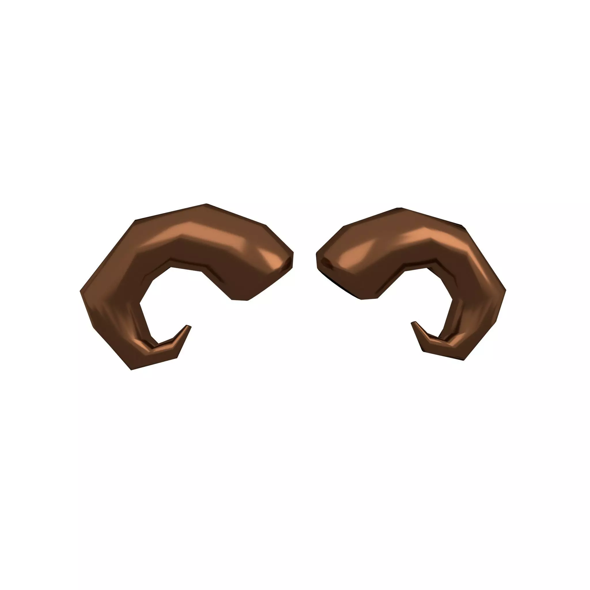 Goat Horn v1 008 Low-poly 3D model_0