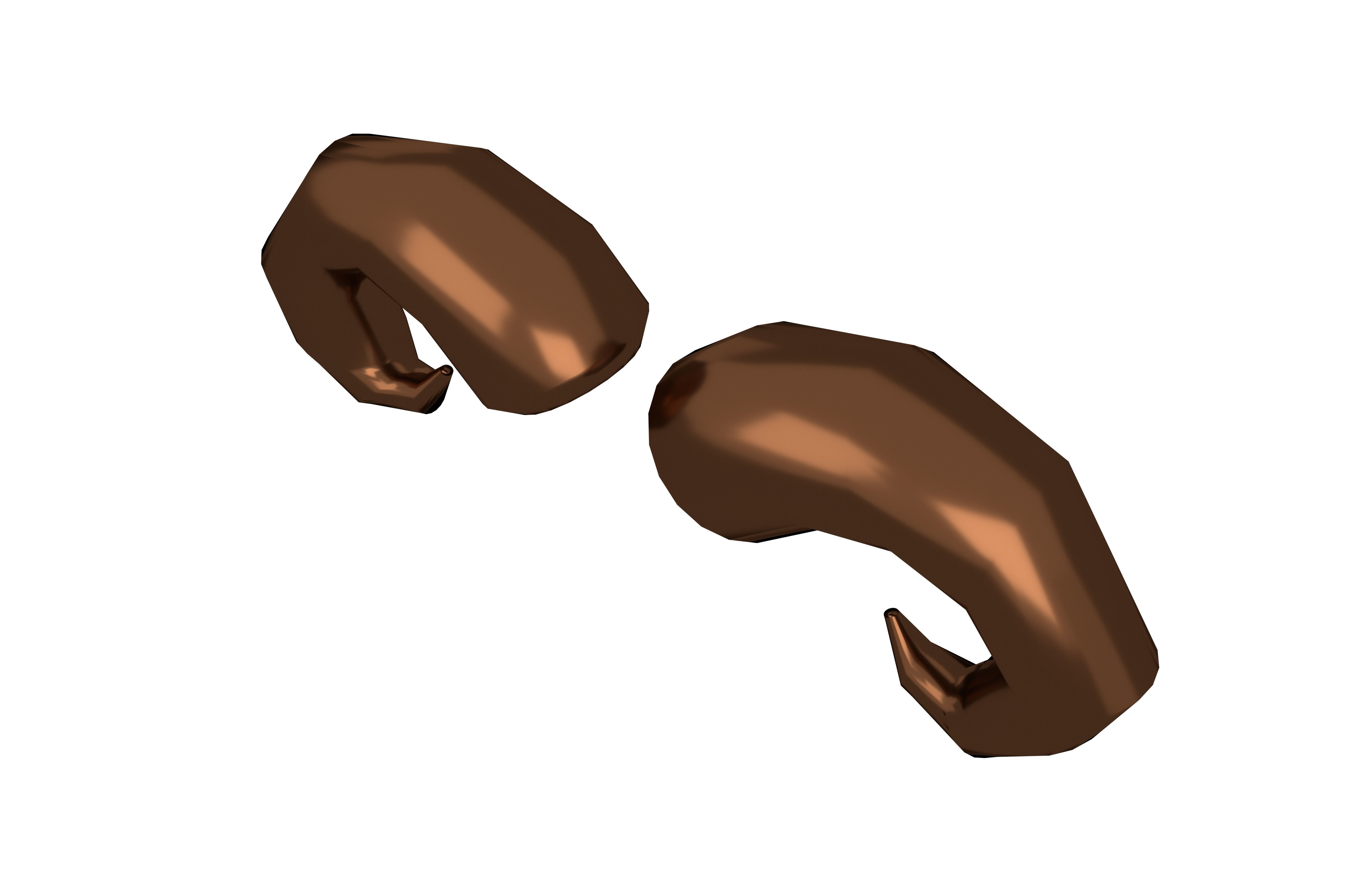 Goat Horn v1 008 Low-poly 3D model_2