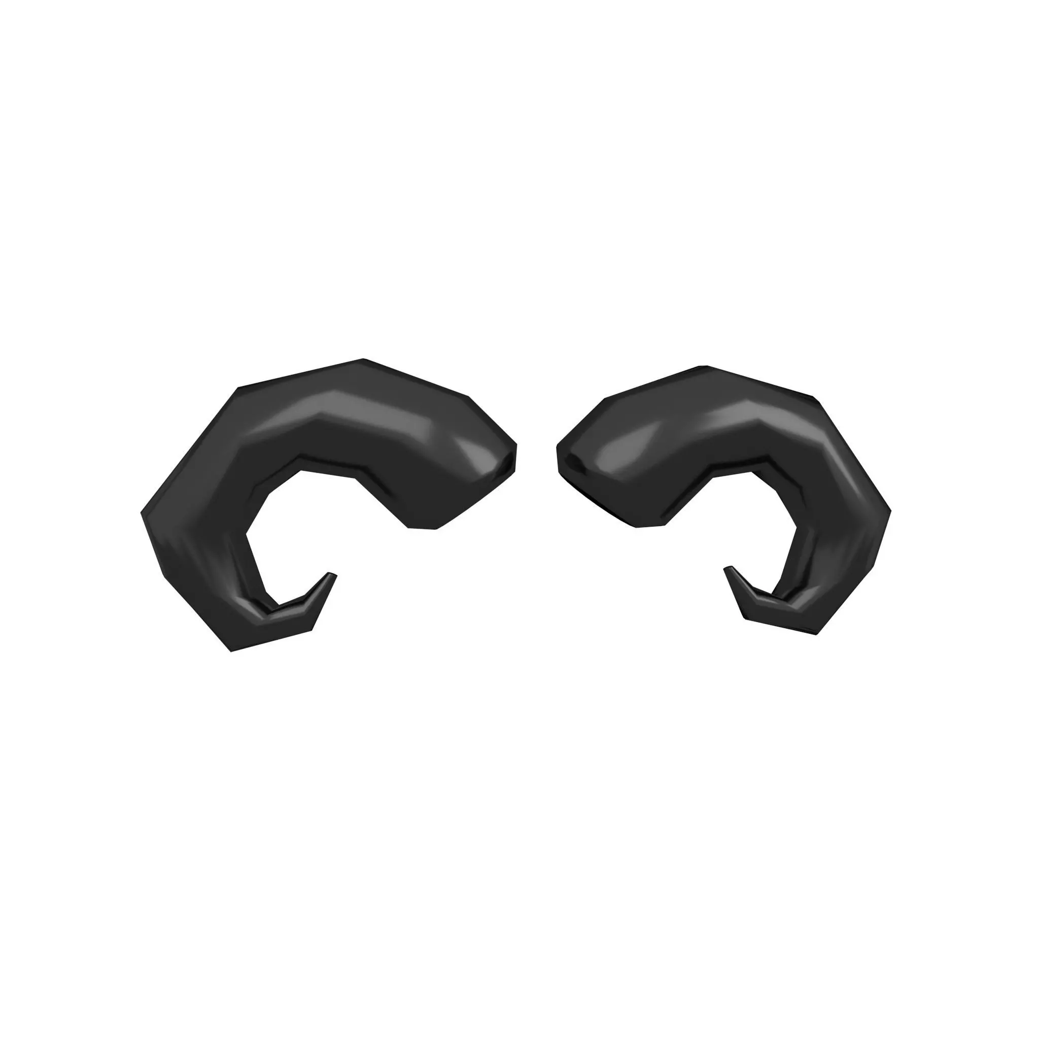 Goat Horn v1 009 Low-poly 3D model_0