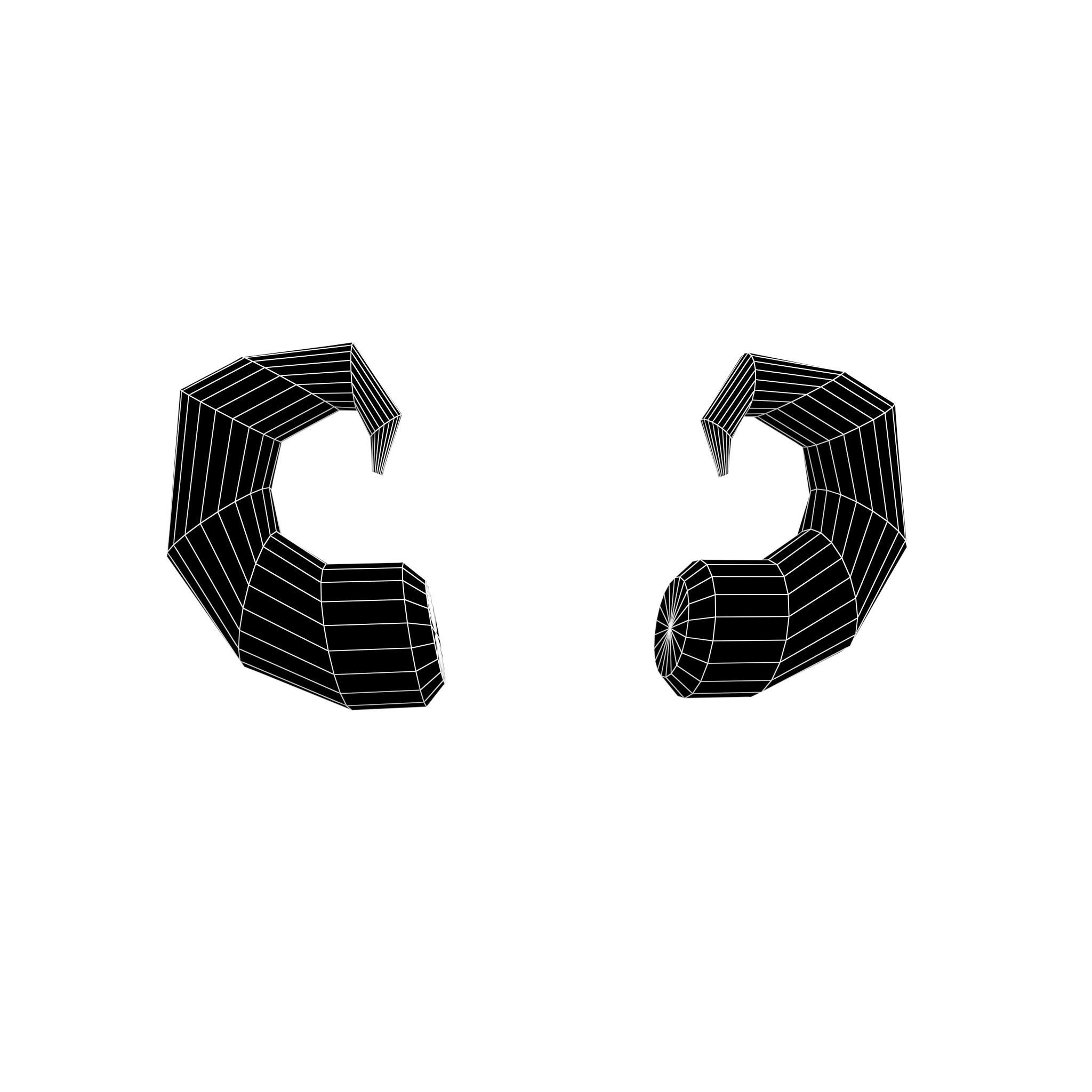 Goat Horn v2 002 Low-poly 3D model_5