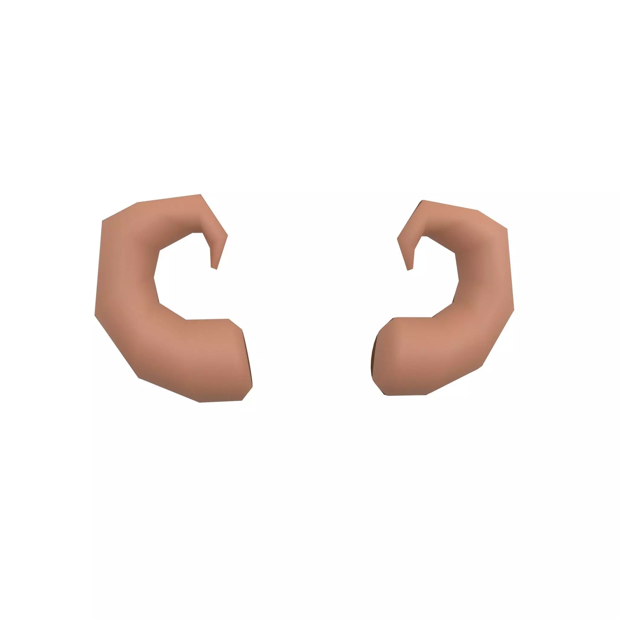 Goat Horn v2 002 Low-poly 3D model_0