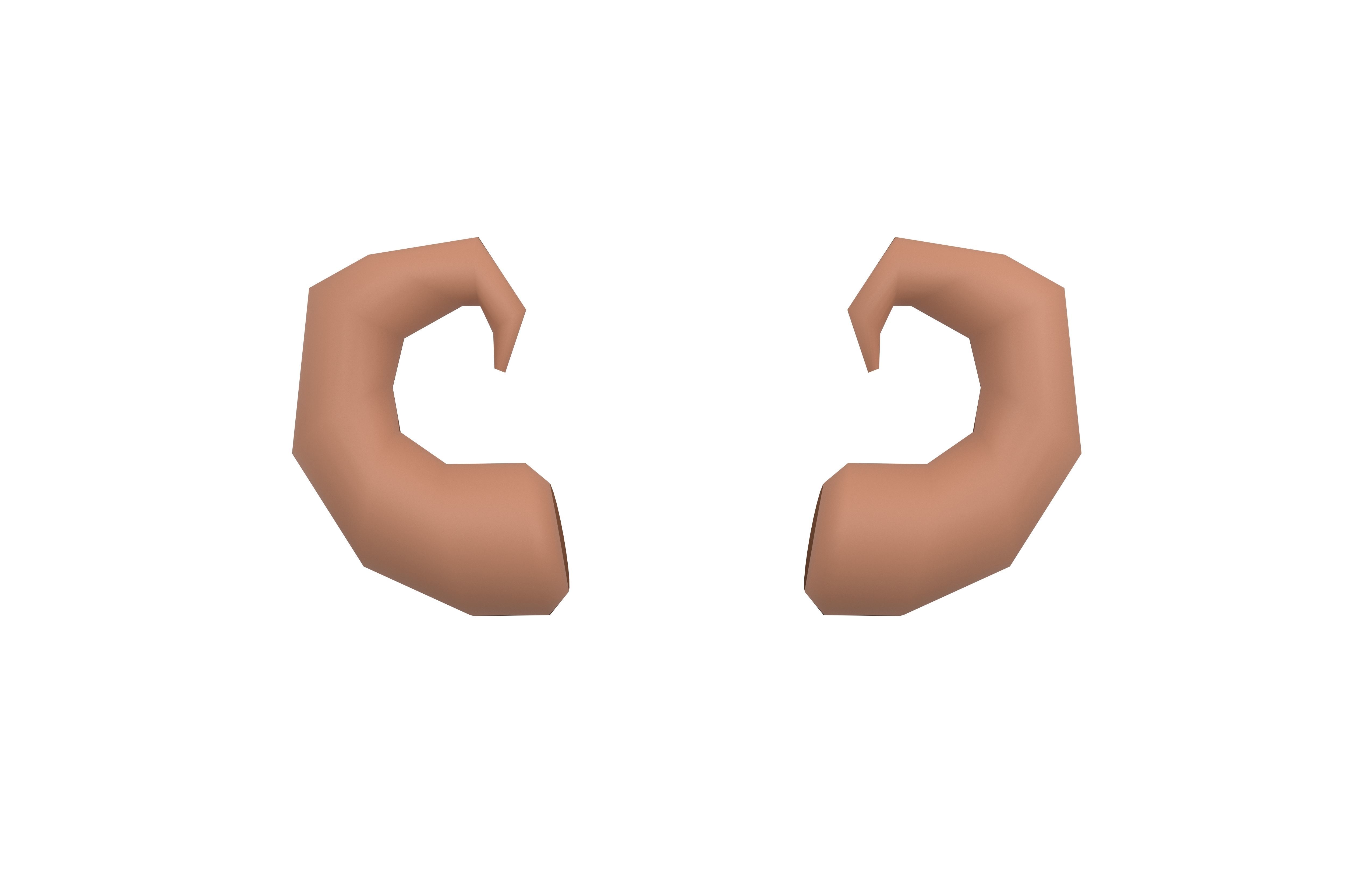 Goat Horn v2 002 Low-poly 3D model_1