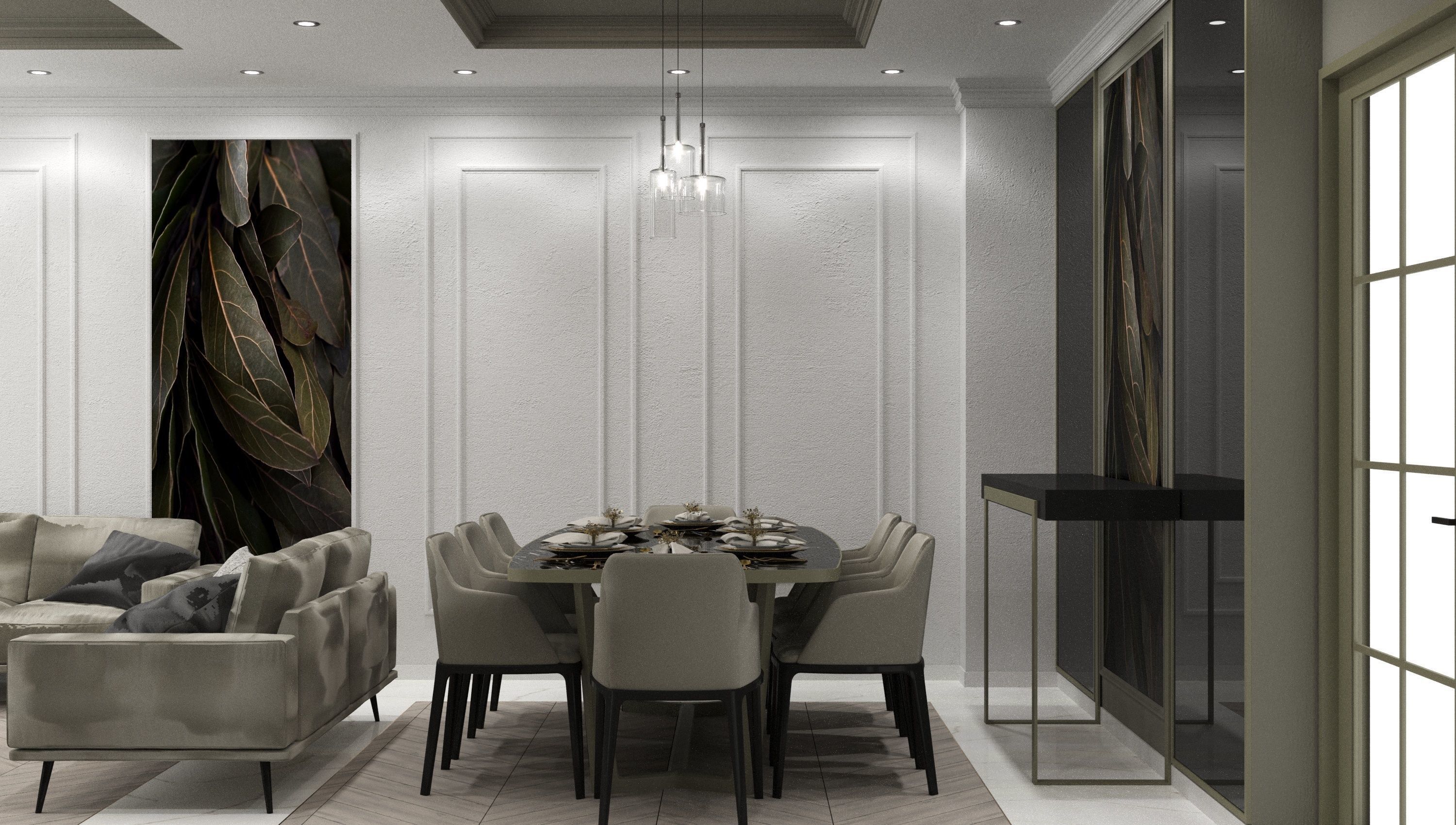 MODERN HOUSE CORONA RENDER 3D model_3