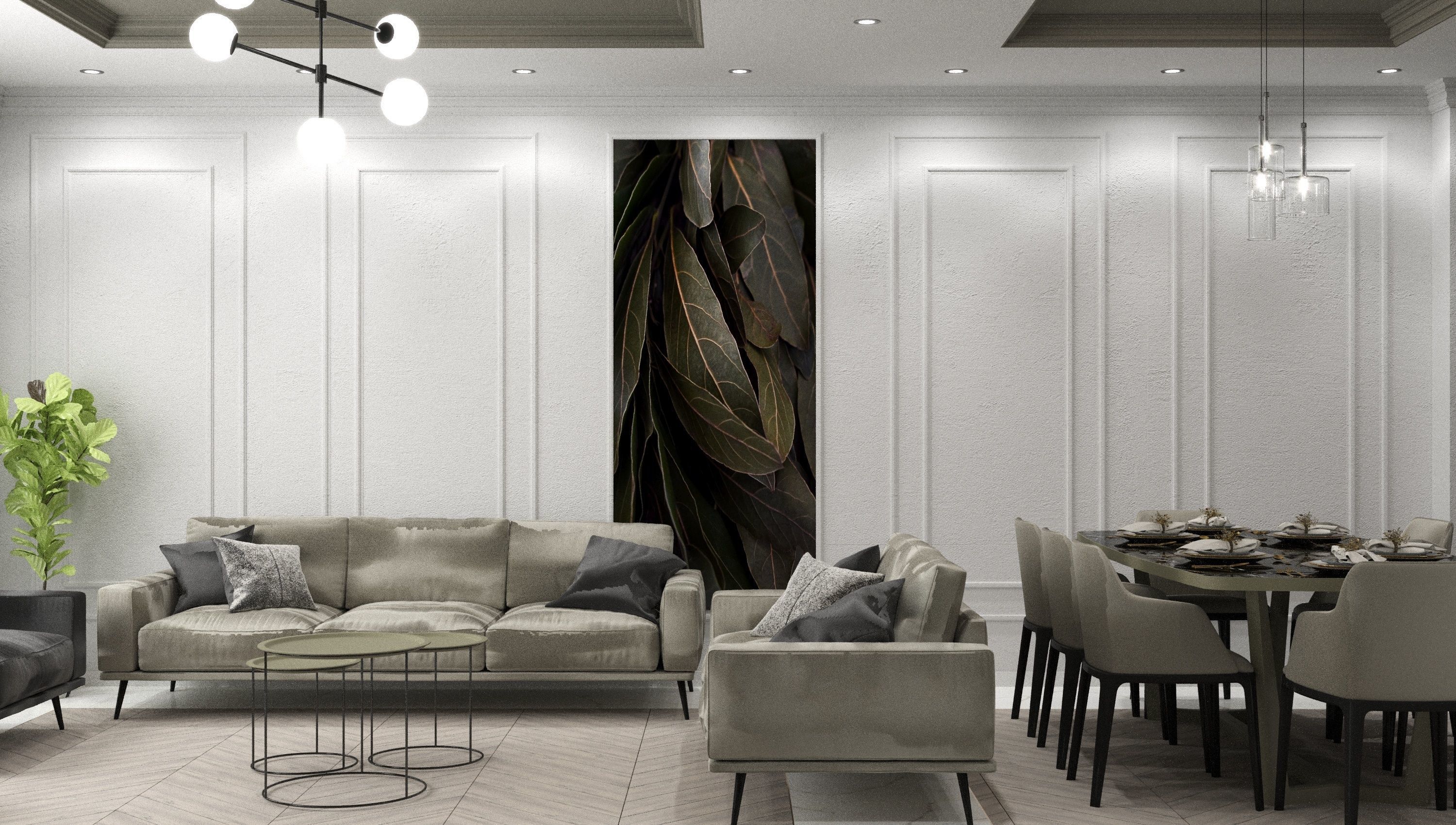 MODERN HOUSE CORONA RENDER 3D model_1