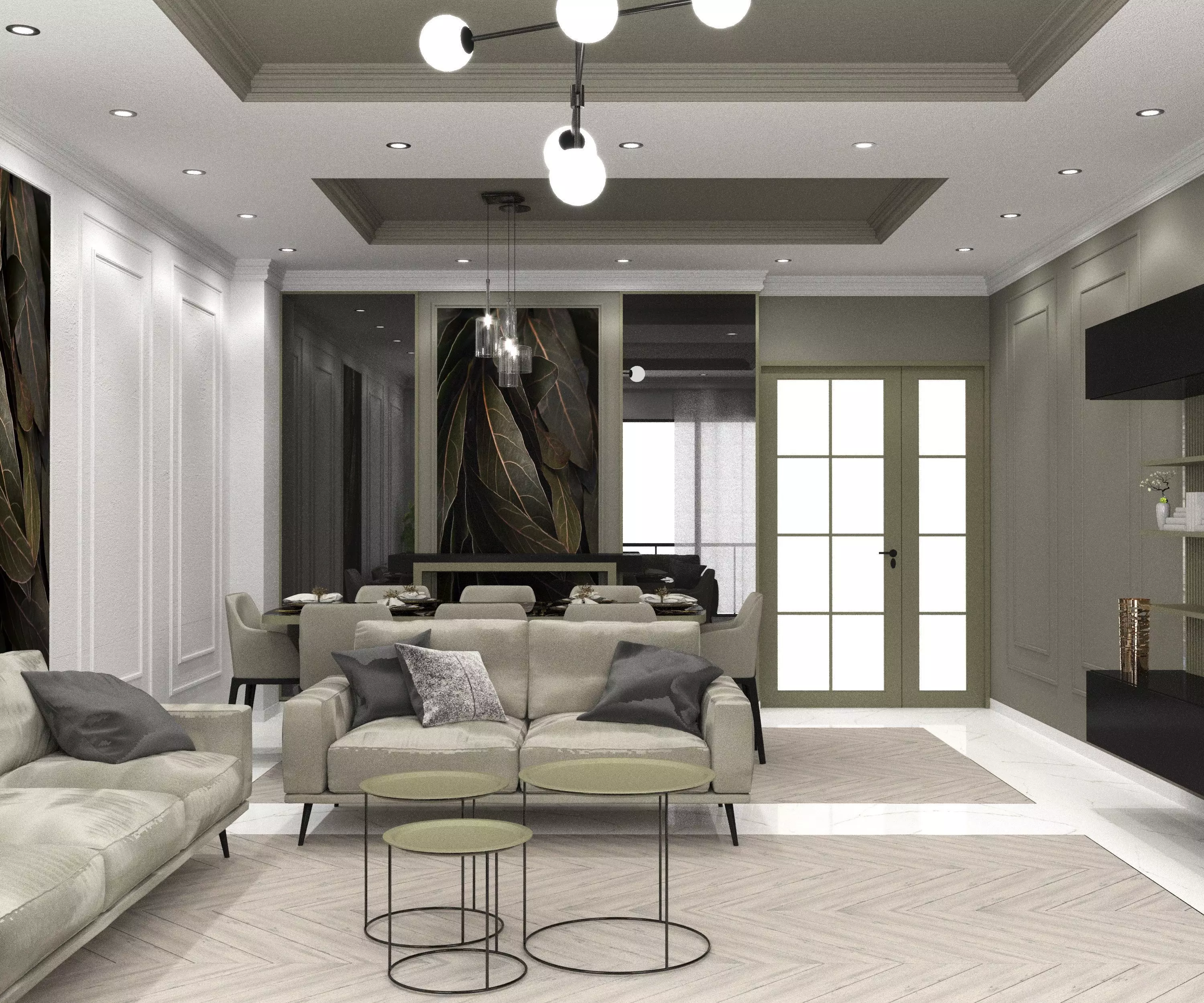 MODERN HOUSE CORONA RENDER 3D model_0