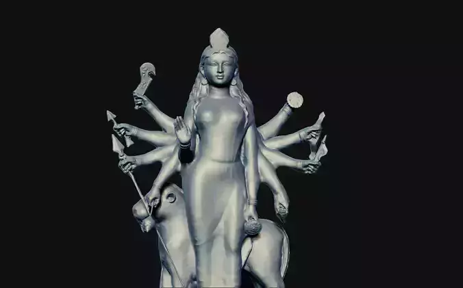 3d Durga model statue of goddess