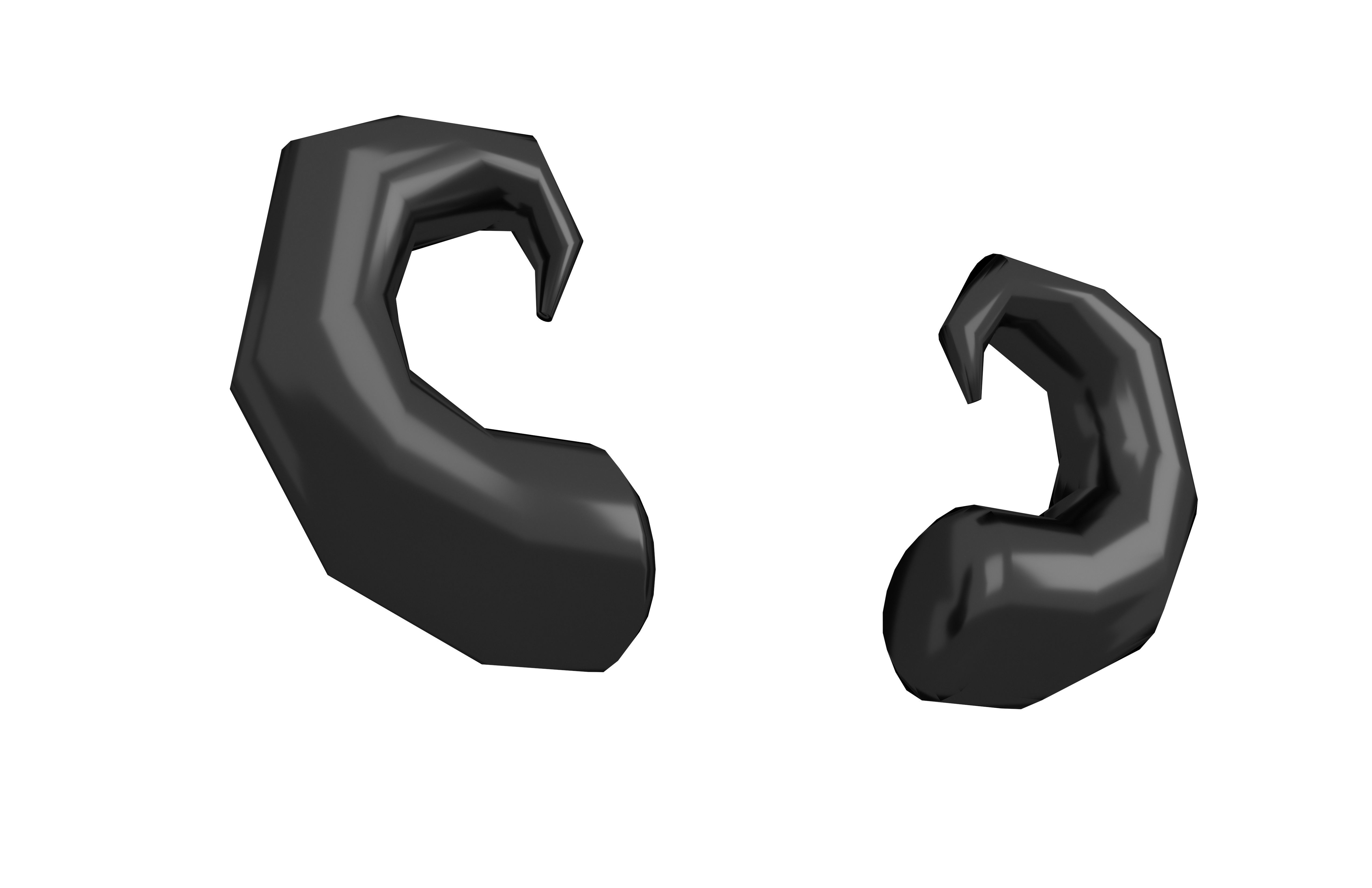 Goat Horn v2 009 Low-poly 3D model_1