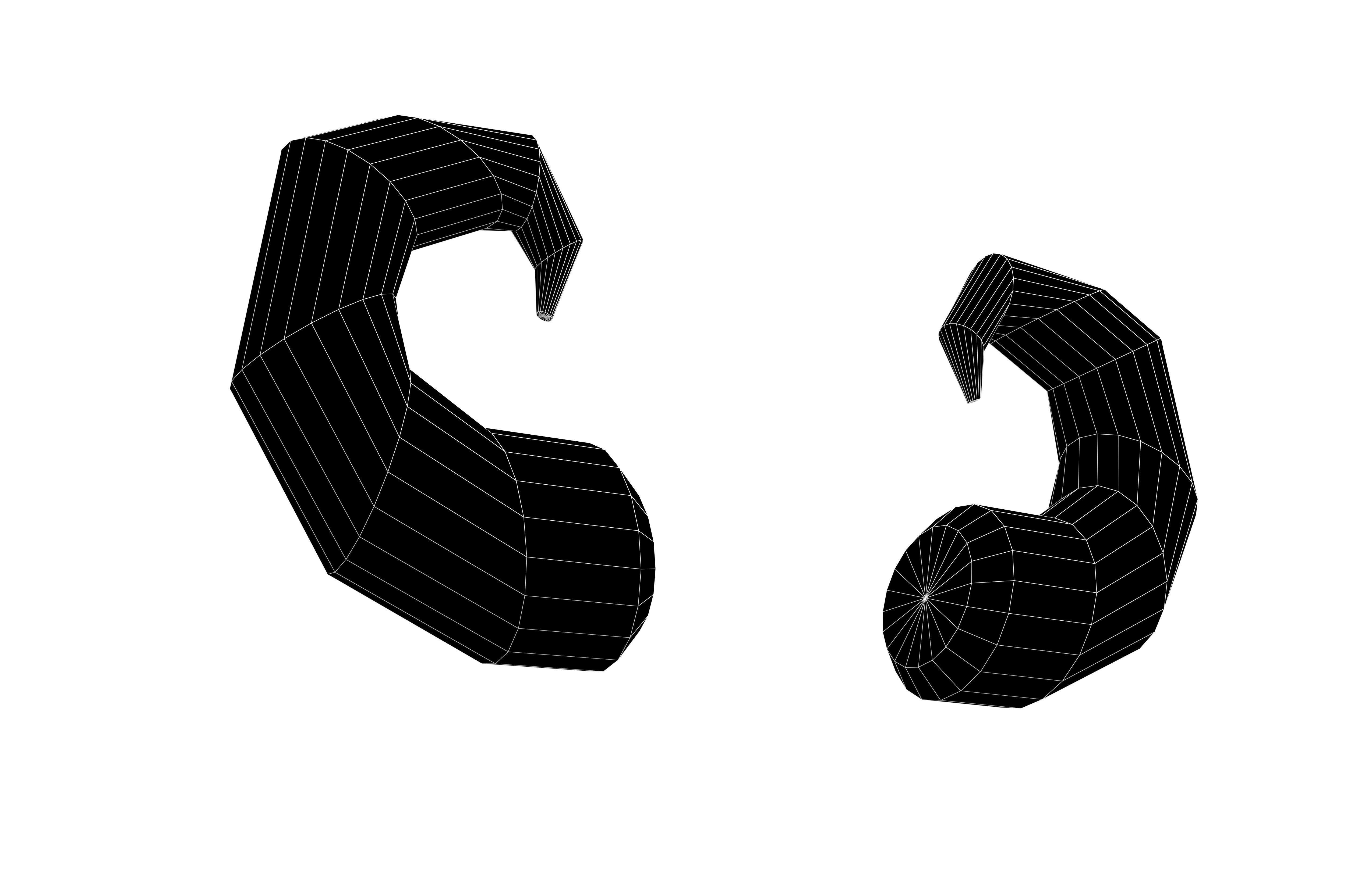 Goat Horn v2 009 Low-poly 3D model_7