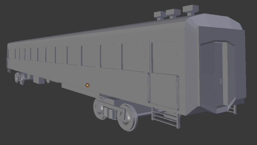  railway carriage 3D model_1