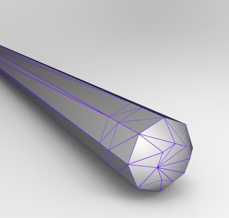 Simple low poly pencil with textures Low-poly 3D model_16