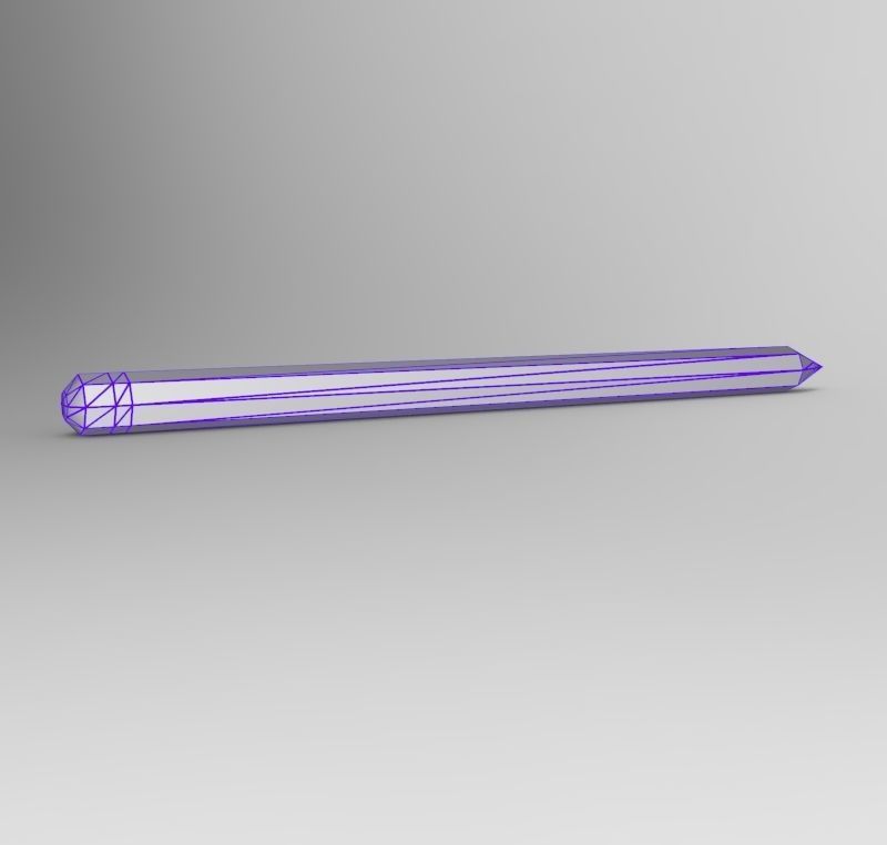 Simple low poly pencil with textures Low-poly 3D model_13
