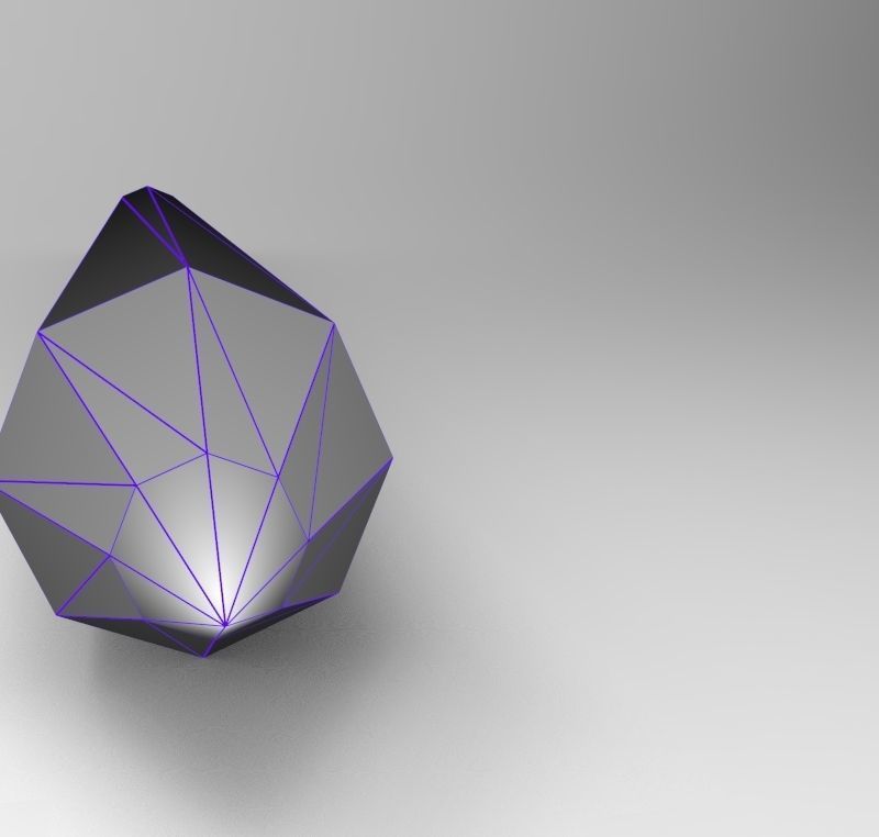 Simple low poly pencil with textures Low-poly 3D model_15