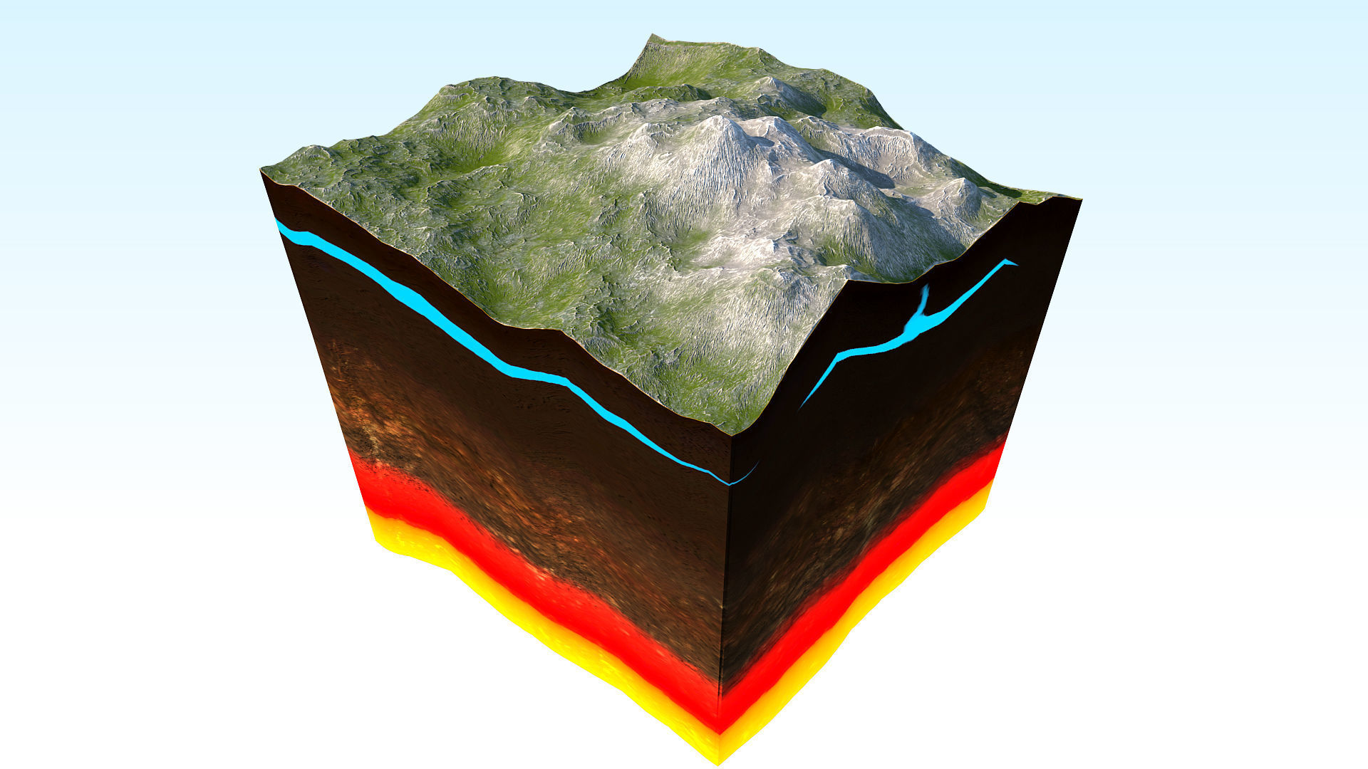 Piece Of The Earth 01 PBR Low-poly 3D model_2