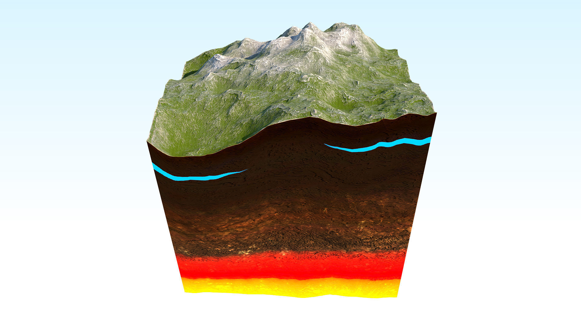 Piece Of The Earth 01 PBR Low-poly 3D model_4