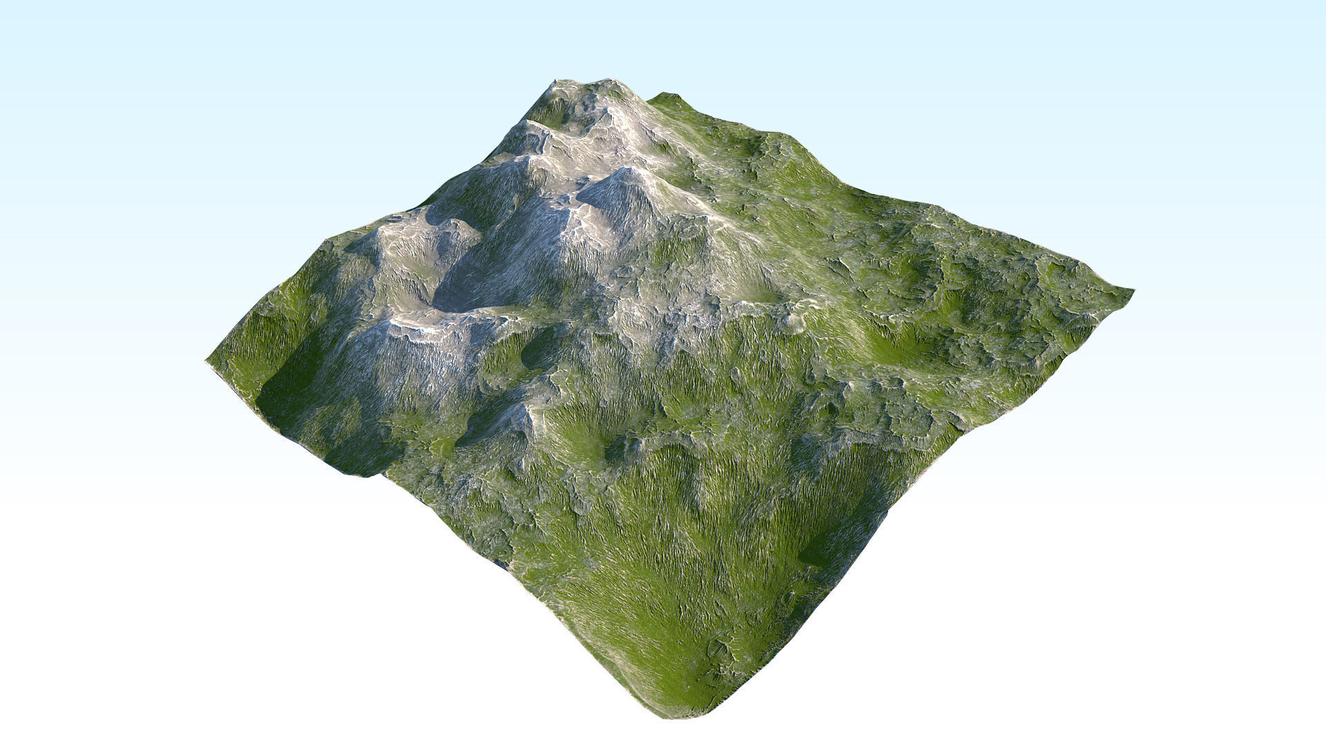 Piece Of The Earth 01 PBR Low-poly 3D model_9