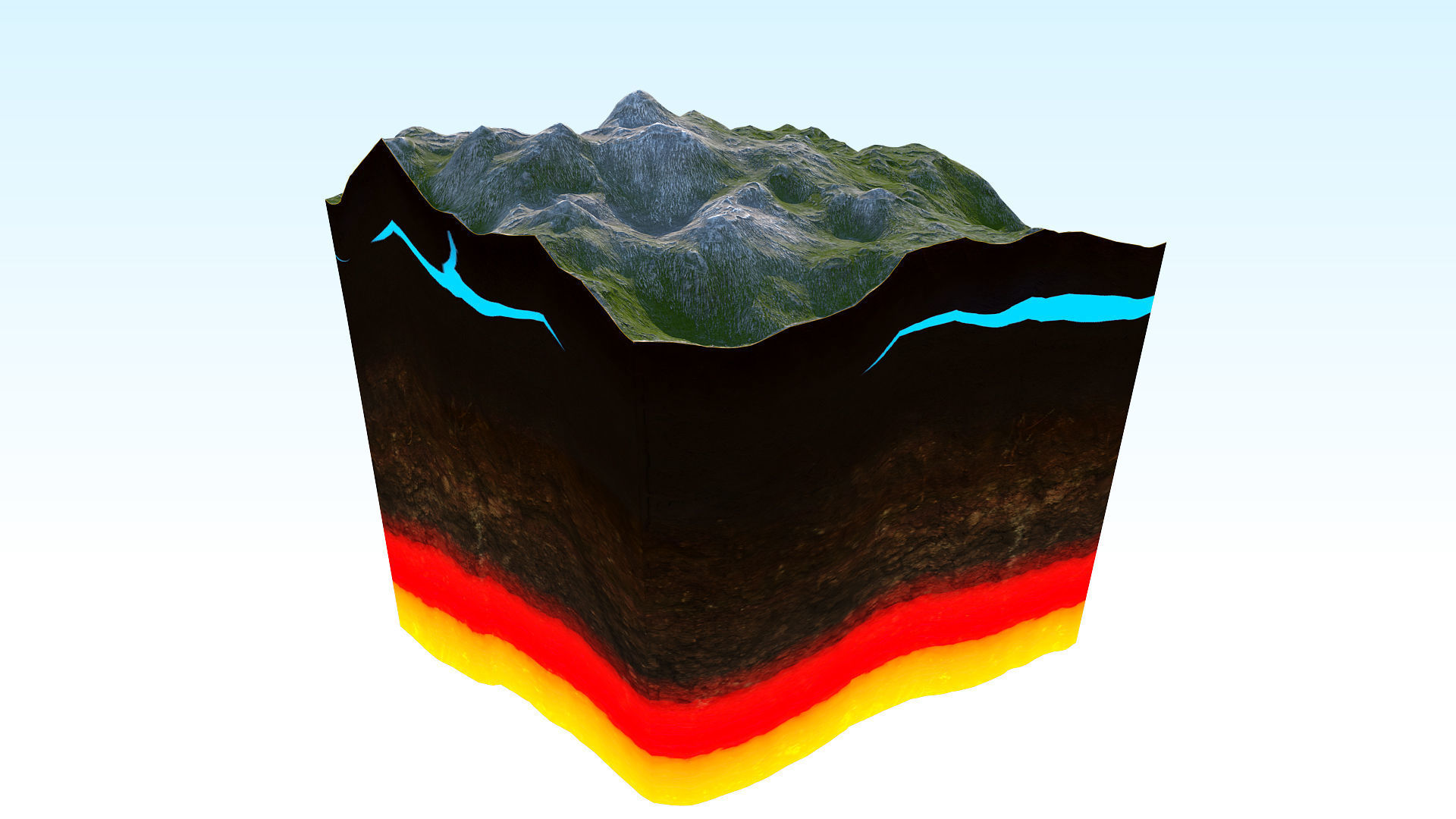 Piece Of The Earth 01 PBR Low-poly 3D model_6