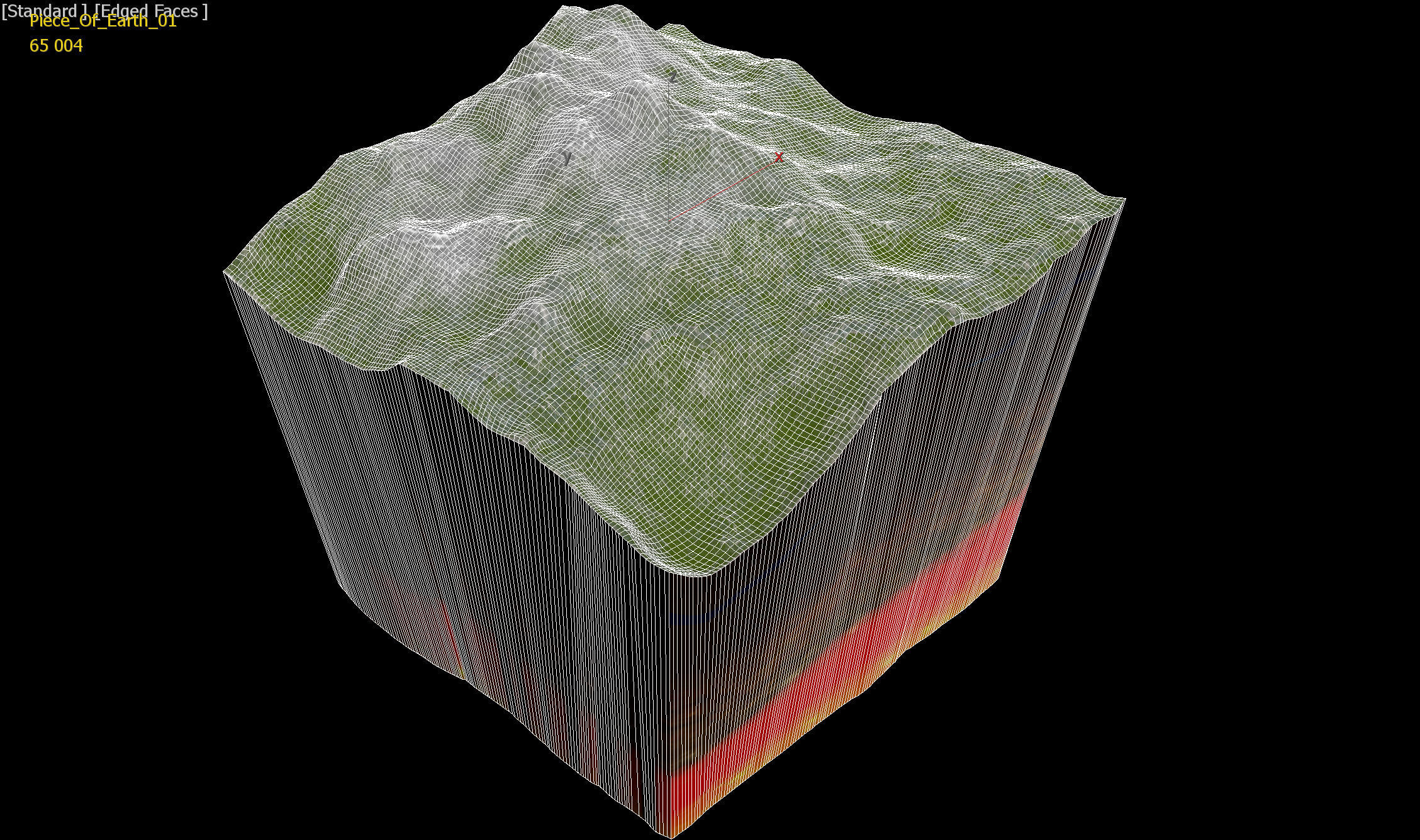 Piece Of The Earth 01 PBR Low-poly 3D model_28