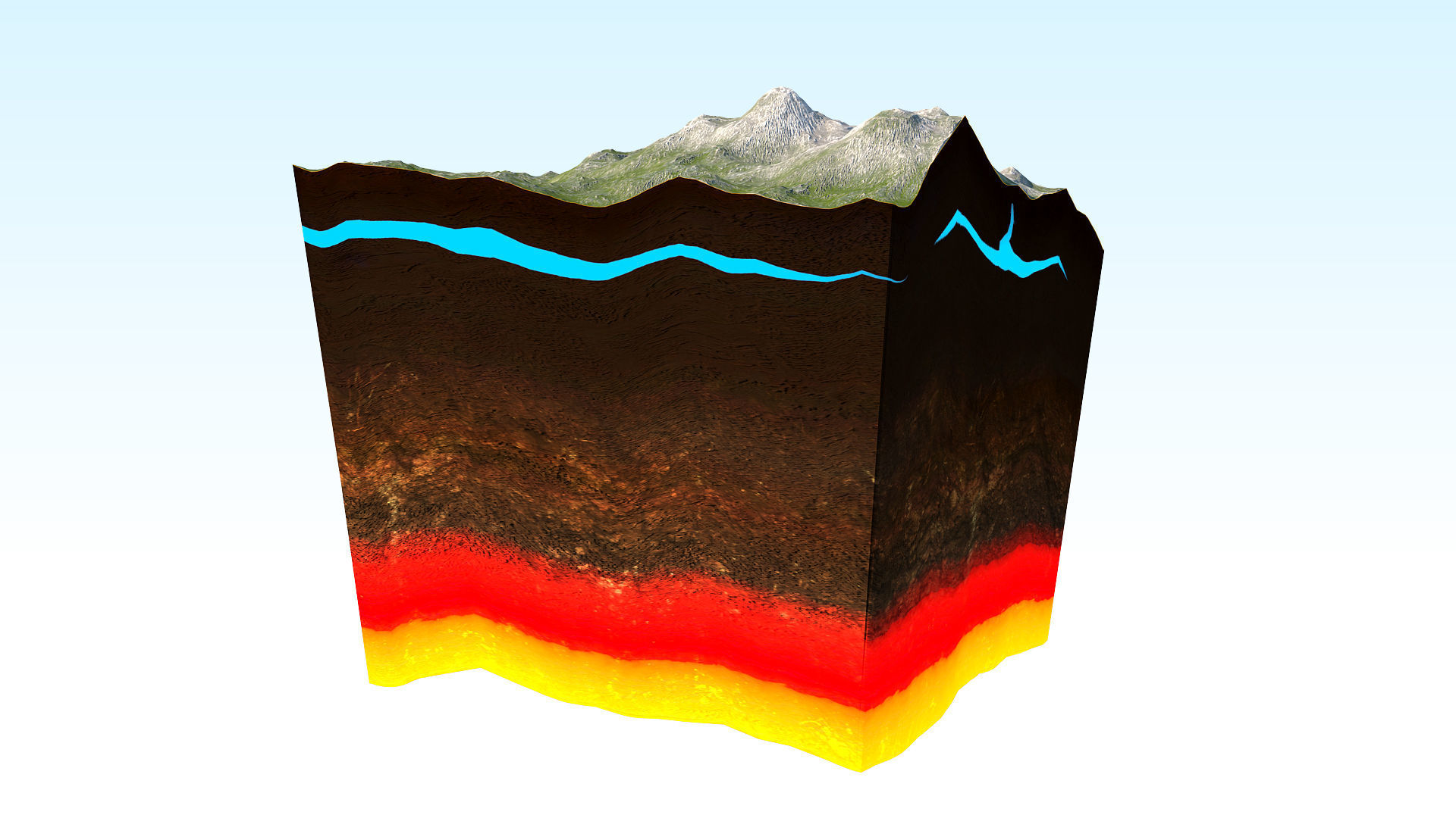 Piece Of The Earth 01 PBR Low-poly 3D model_8