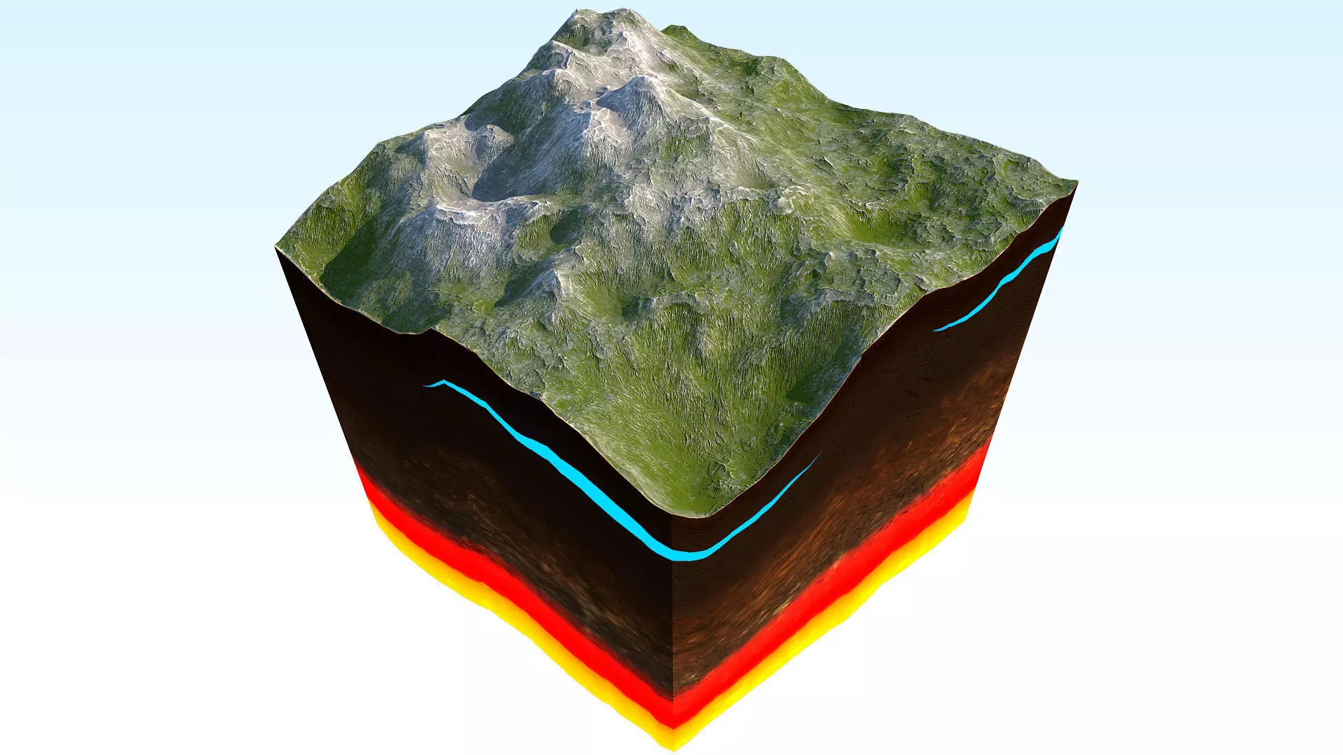 Piece Of The Earth 01 PBR Low-poly 3D model_0