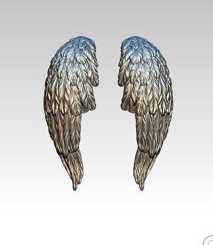 Detailed wing set  3D print model