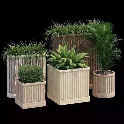 Bamboo planter 3D model