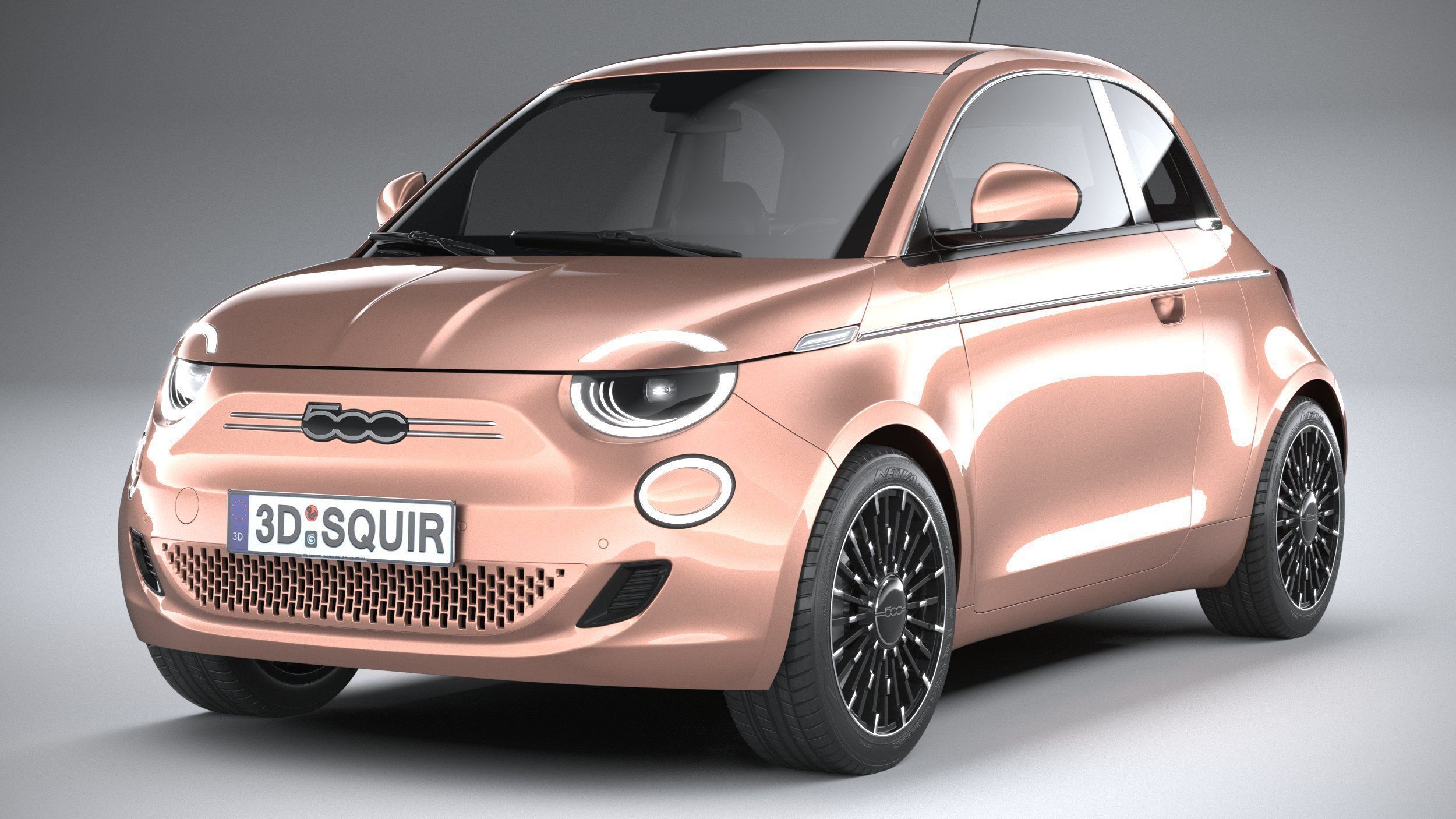 Fiat 500 3-1 2021 3D model_2