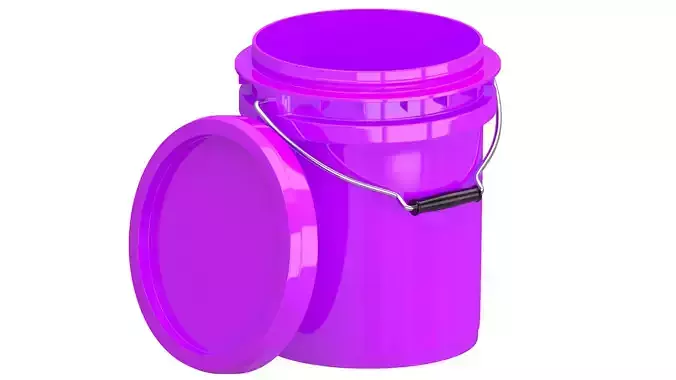 Food Grade 5l Plastic Bucket Purple