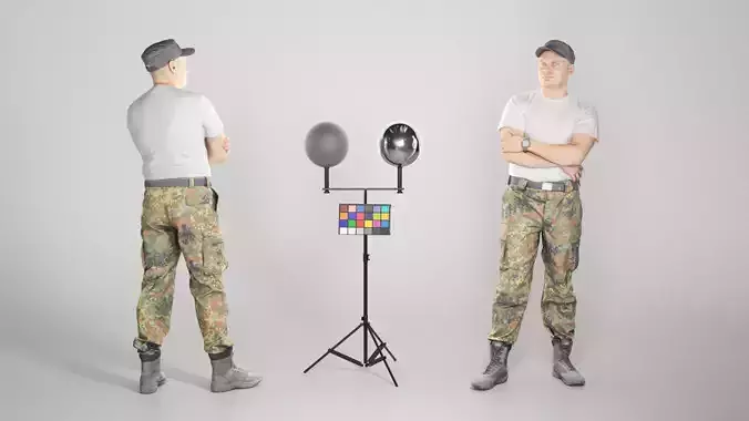 German soldier in  white t-shirt and black fidel cap 232