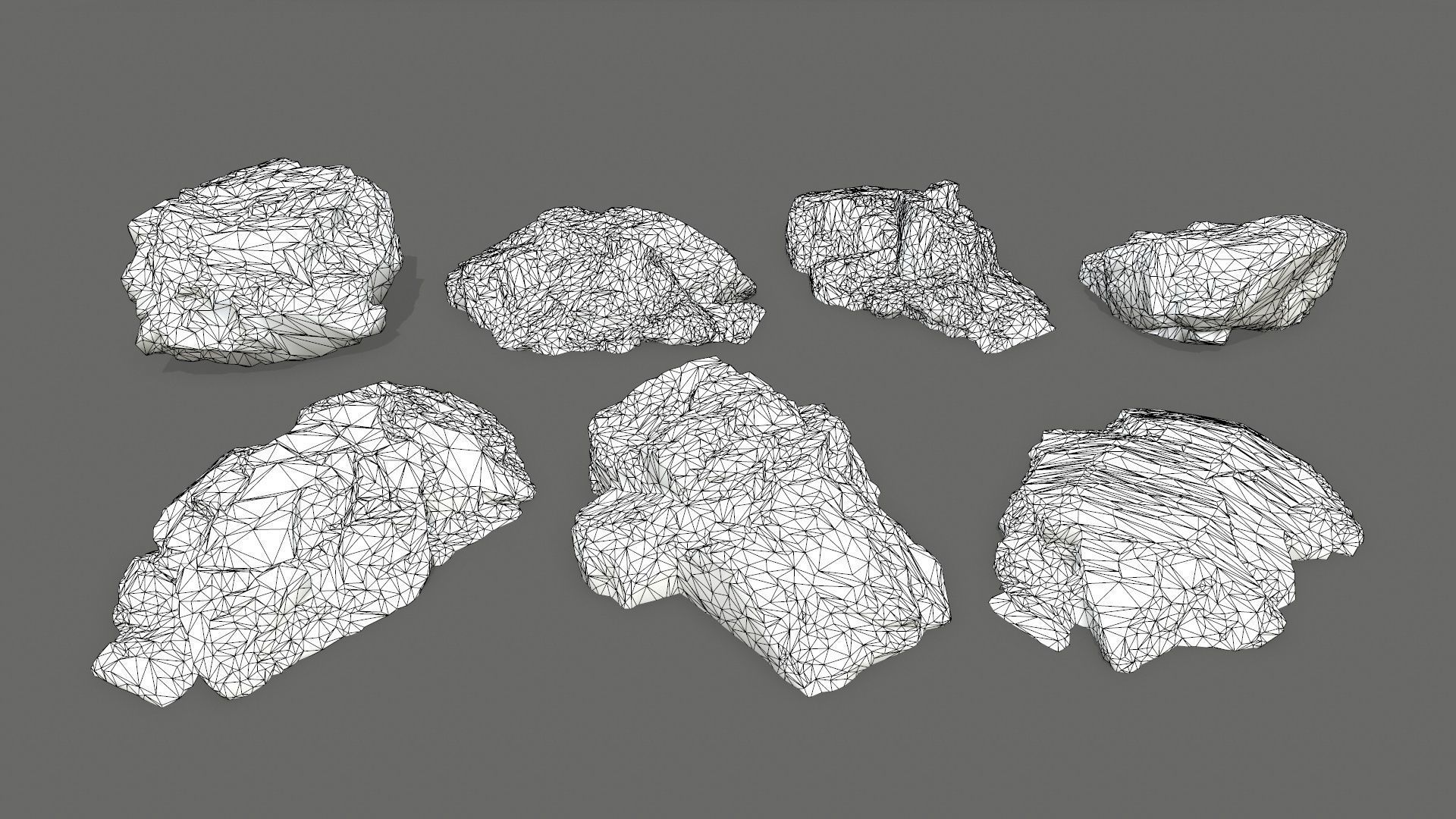 rocks rock Low-poly 3D model_20