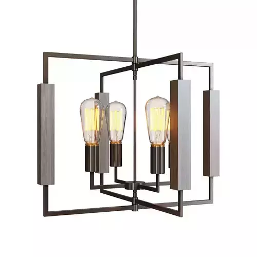 Steel Zinger 4Light Chandelier