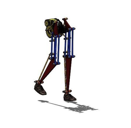 Humanoid Walking Mechanism 3D print model_11