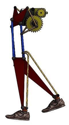 Humanoid Walking Mechanism 3D print model_10