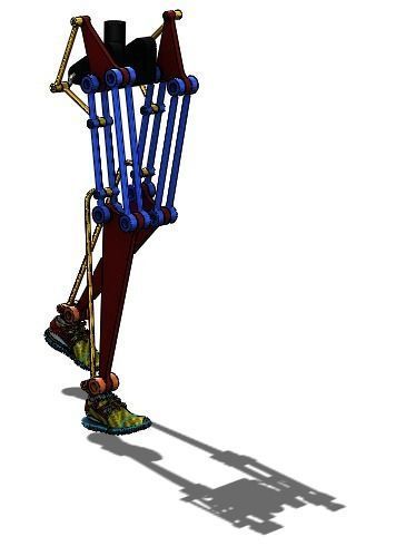 Humanoid Walking Mechanism 3D print model_9