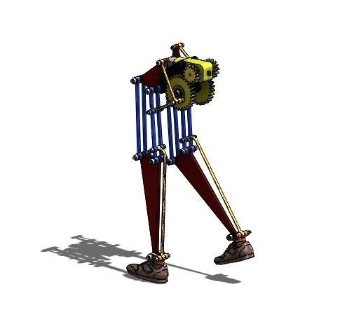 Humanoid Walking Mechanism 3D print model_6