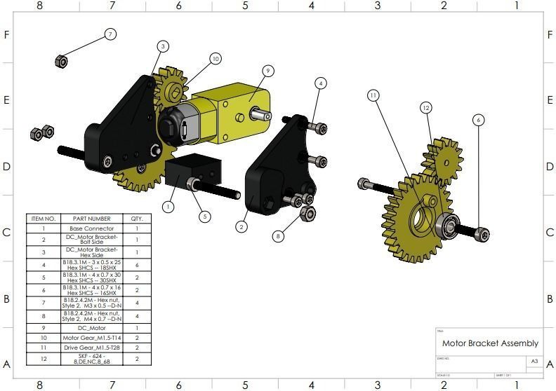 Humanoid Walking Mechanism 3D print model_4