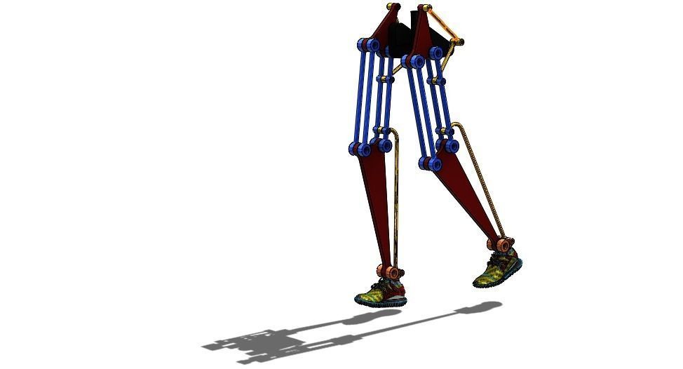 Humanoid Walking Mechanism 3D print model_8