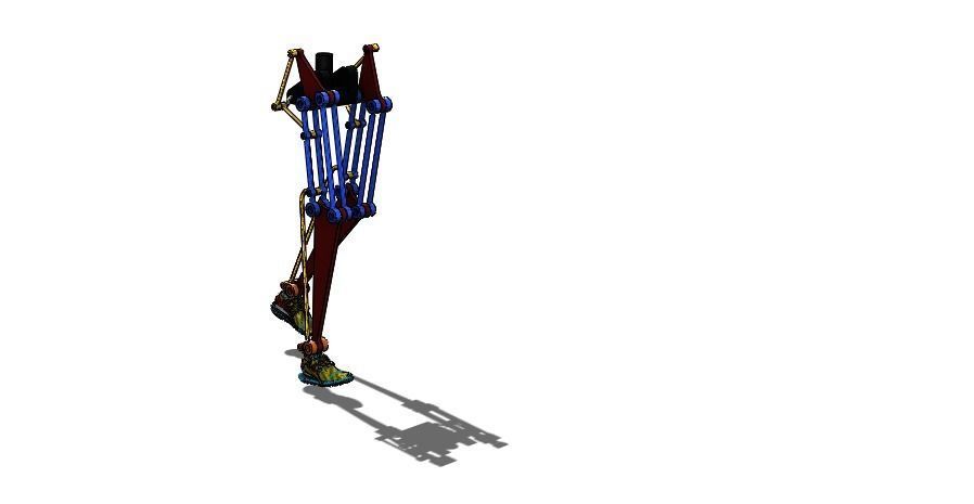 Humanoid Walking Mechanism 3D print model_7