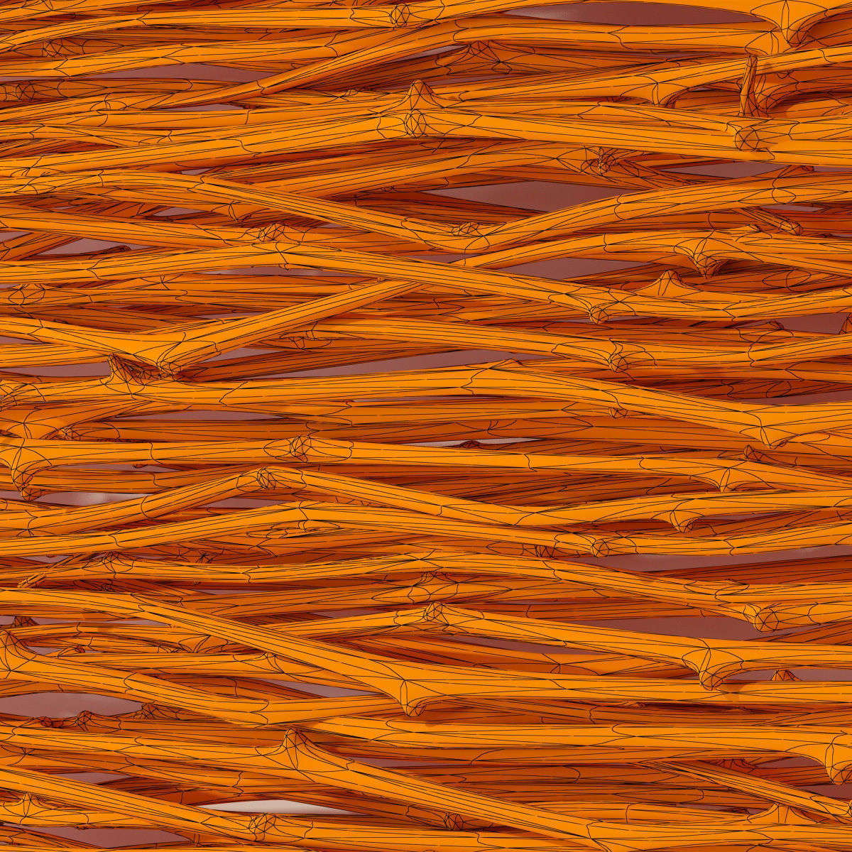 Firewood thin branch decor n1  3D model_11